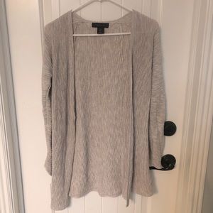 Tahari open front linen cotton cardigan